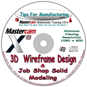 3D Wireframe Design For Job Shops - Mastercam X8 & X9 - Video Training - Picture 1 of 6