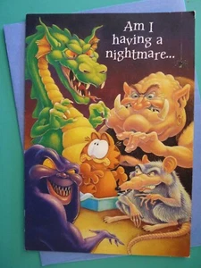 GARFIELD Greeting Card For Anyone 'Am I Having a Nightmare...' Hallmark - Picture 1 of 3