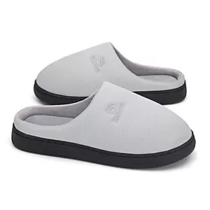 Womens Mens Memory Foam Slippers House Slide 11-12 Women/9-10 Men Light Grey - Picture 1 of 7