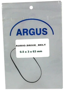 AUDIO / CD BELT : Diameter A = 63 mm x Thickness B = 0.5 mm x Width C = 3 mm - Picture 1 of 3