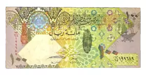 100 RIYAL NOTE, QATAR CENTRAL BANK, DEMONETIZED PREVIOUS VERSION, VF/ XF - Picture 1 of 2