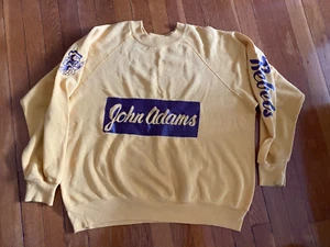 VTG JOHN ADAMS REBELS SCHOOL OHIO GRAPHIC sweater size XL - Picture 1 of 11