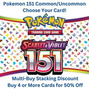 Pokemon, 151 Scarlet & Violet, Common/Uncommon, Choose Your Card. - Picture 1 of 127