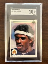 1990 Upper Deck Rookie SGC 10 💎 Deion Sanders!🔥 HOT! Star Rookie!