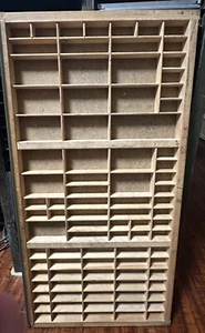 HAMILTON Wood Oak Printers Drawer Letterpress Type Case Shadow Box - Picture 1 of 4
