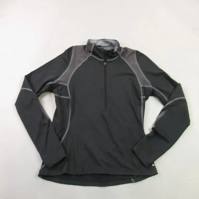 Suéter REI Mujer Mediano Negro Manga Larga Ligero 1/4 Cremallera Elastizado Foto 1 de 4
