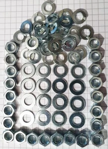 M6 nuts 22pcs 310B0600, 30pcs spr. washers 461F0600,18pcs plain washers 410B0600 - Bild 1 von 1
