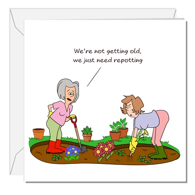 SWIZZOO Funny Gardening Birthday Card Female Friend 40th 50th 60t Wife Mum Granny Humour