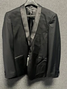 Alexander Dobell 1 Button Black Dinner Jacket Shawl Lapel 48R TD026 FF 11 - Picture 1 of 3