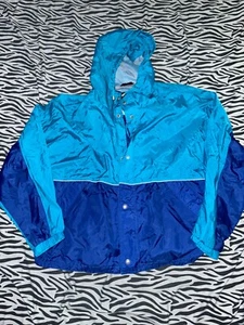 Vintage Converse USA Olympics Blue Windbreaker Hoodie Large - Picture 1 of 5