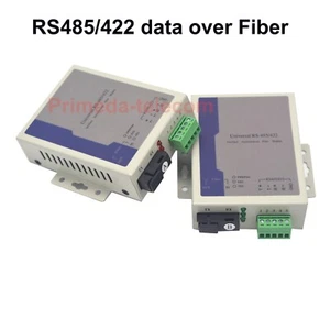 RS422 2 BIDI RS485 data over fiber optic Extenders Converter adapter singlemode - Picture 1 of 6