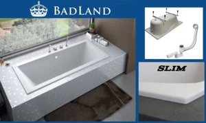 Badewanne Rechteck  SLIM 170x75 180x80 Schürze Wannenträger - Bild 1 von 2