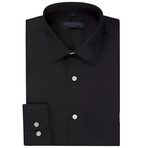 Andrew Fezza Men's Slim Fit Long Sleeve Solid Cotton Dress Shirt - CLEARANCE - Picture 1 of 5