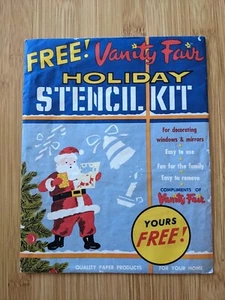 Unused - Vintage Vanity Fair Holiday Window Mirror Stencil Kit - Picture 1 of 3