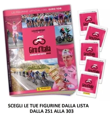 FIGURINE PANINI GIRO D'ITALIA AMORE INFINITO 2025 DA 251/303 SCEGLI DALLA LISTA