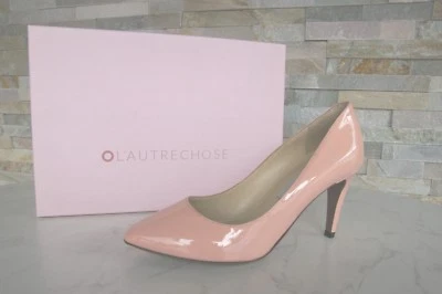 Sapatos de Corte L'Autre Chose Eu 39,5 Salto Patente Sapatos de Noite Rosa Novo Anteriormente - Imagem 1 de 4