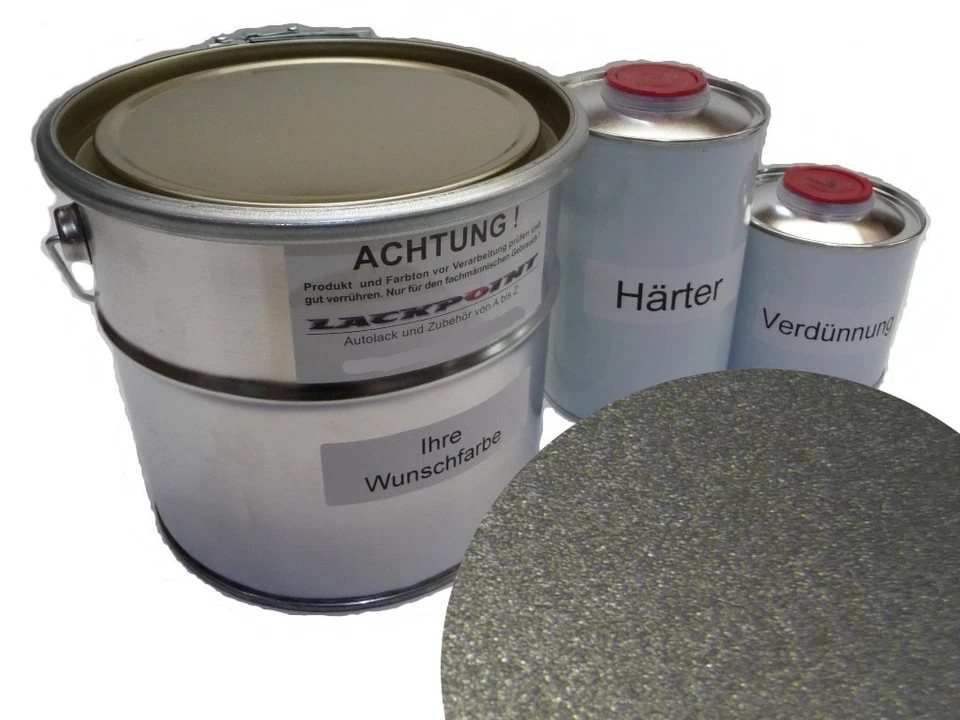 3,5 Liter Set 2K Autolack RAL 9007 Graualuminium Metallic Matt kein Klarlack ! - Bild 1 von 1