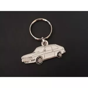 Porte-clés profil Fiat 128 coupé 3P et Seat 128 (blanc) - Bild 1 von 1