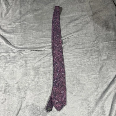 Corbata de seda Carlo Palazzi azul naranja geométrica, 100 % italiana, 56"x4" Foto 1 de 3