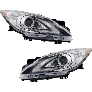 Headlight Set For 2010 2011 2012 2013 Mazda 3 Left and Right HID 2Pc - Picture 1 of 12