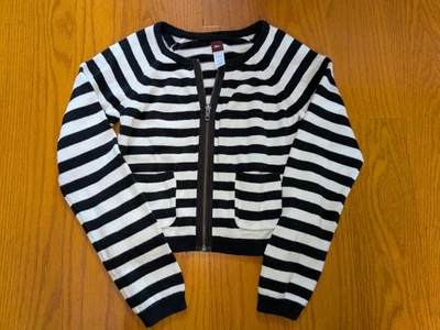 Девочек размер 12 чай совершенно черный и белый в полоску свитер - Изображение 1 из 2