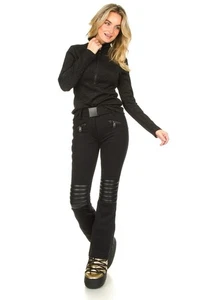 Goldbergh Rocky Gürtel Luxus Ski Sport schwarz Winter HOSE Gr. US 10 UK 12 S/M - Bild 1 von 18