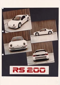FORD RS200 FOUR VIEW PHOTO, COLOUR PHOTOGRAPH. - Picture 1 of 1