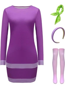 Costume donna classico Daphne Scooby-Doo Halloween vestito e accessori taglia XL - Foto 1 di 21