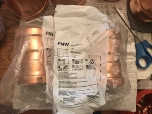 2 Stück FNW 20733 3" x 3" ProPress Kupferkupplung mit Anschlag, Presse5V0276M - Bild 1 von 4