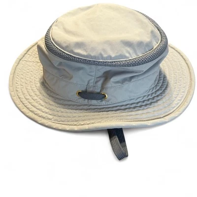 Tilley Hat Airflo Fitted Mens 7 3/8 Khaki Wide Brim Sun Cap Hiking Fishing - Image 1 of 4