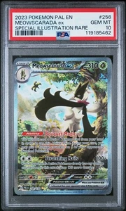Pokémon Paldea Evolved 2023 #256 Meowscarada ex SIR PSA 10 GEM MINT - Foto 1 di 2