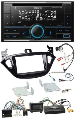 Kenwood CD 2DIN DAB USB Lenkrad Bluetooth Autoradio für Opel Adam Corsa E ab 201 - Bild 1 von 4