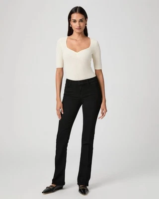 Jean PAIGE High Rise Manhattan Bootcut Negro Sombra Mujer Talla 30x31 Foto 1 de 4