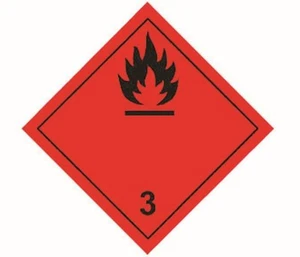 Pegatina "inflamable" 300x300mm para transporte CARGO - Imagen 1 de 4