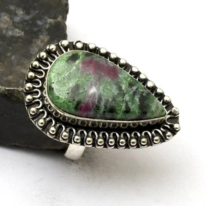 Ruby Zoisite Gemstone Handmade Ring Jewelry For Wedding US Size-6.75 AR 31633 - Picture 1 of 1