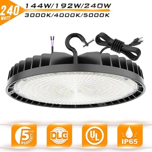 Commercial UFO LED High Bay Light 240 Watt Warehouse Garage Lighting 3000K~5000K - Picture 1 of 11
