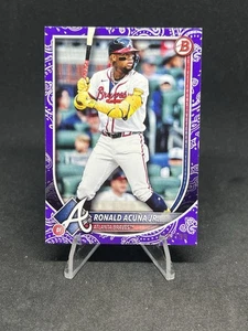 2025 Bowman Ronald Acuna Jr. Purple Pattern /199 #21 Atlanta Braves - Bild 1 von 2