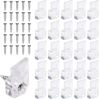 5/25 Pcs Mirror Hangers for The Wall, Mirror Holder Clips, Clear Plastic Mirror - Image 1 of 4