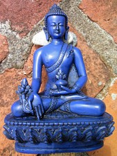 HEALING TIBETAN BUDDHIST MEDICINE BUDDHA (Bhaiṣajyaguru) STATUE RESIN 5.5" 