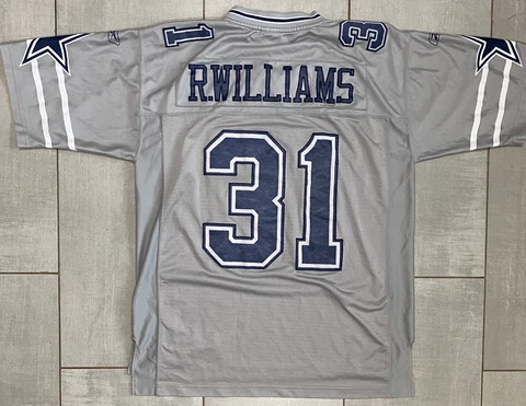 DALLAS COWBOYS Roy Williams RARE SILVER Alternate Jersey Mens Size L +2 VINTAGE Cover