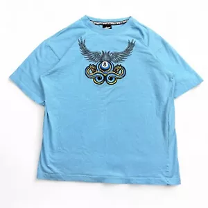 Vintage 90s JNCO T-Shirt Men’s XL Blue Snake 8 Ball Graphic Print Skater Y2K USA - Picture 1 of 8