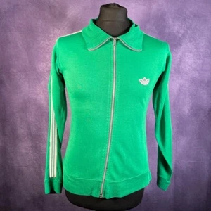 Vintage Adidas Green Montreal Track top 1970's Medium Jacket - Picture 1 of 6