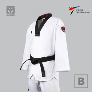 MOOTO BS4.5 Uniform with Black V-Neck WT (World Taekwondo) TKD 4.5 Dobok - Picture 1 of 8