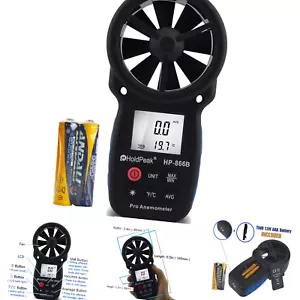 HOLDPEAK 866B Digital Anemometer Handheld Wind Speed Meter for Measuring Wind... - Picture 1 of 6