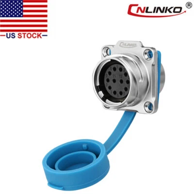 12 Pin Power Circular Connector Female Socket Outdoor Waterproof IP67 Heavy Duty - Image 1 of 4