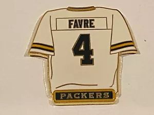 Green Bay Packers Enamel Player Away Jersey Pin #4 Brett Favre Quarterback QB - Picture 1 of 2