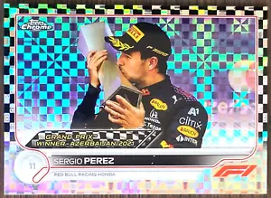 2022 Topps Chrome Formula 1 F1 Sergio Perez #156 Checker Flag - Picture 1 of 2