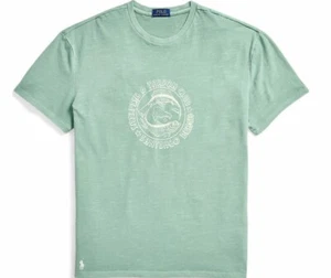 Polo Ralph Lauren Classic Fit $75 Slub Jersey Graphic T-Shirt, Faded Mint, XXL - Picture 1 of 5