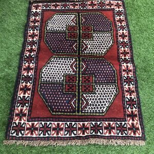 Traditional Hand Knotted Perssian  Oriental Wool Rug Carpet 65x95cm (826)