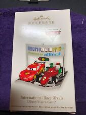 CARS INTERNATIONAL RACE RIVAL LIGHTNING MCQUEEN DISNEY HALLMARK ORNAMENT